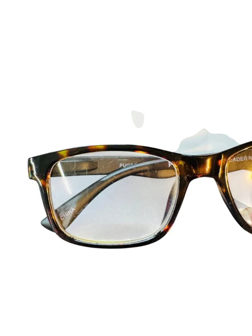 Pugs Premium Reading Glasses +1.5 Tortoise Shell With Soft Case Included